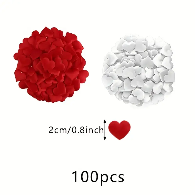 1 Pacco/100 pezzi Confetti a forma di cuore bianchi e rossi - Temu  Switzerland