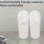 Men's Solid Disposable Slippers, Lightweight Anti-skid Slip-on Hotel Shoes For Guests