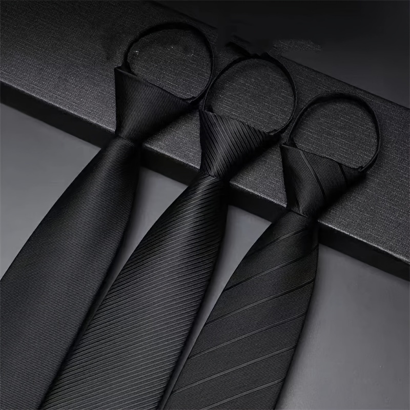 Corbata Negra Para Hombres - Temu