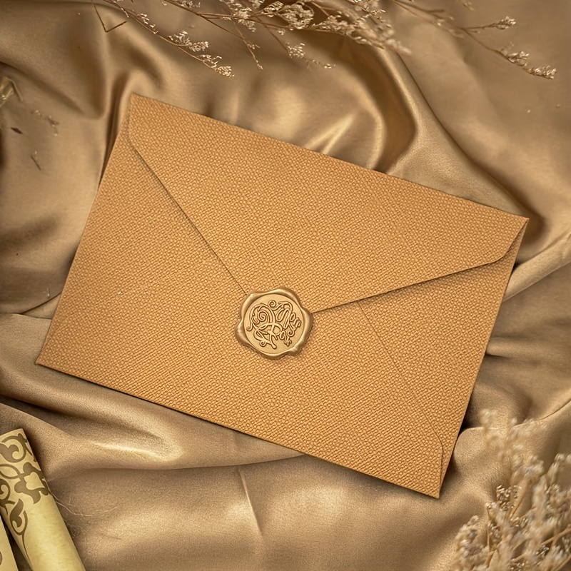 1pc Vintage Envelope Invitation Card Postcard Wax Sealed Envelope Pouch