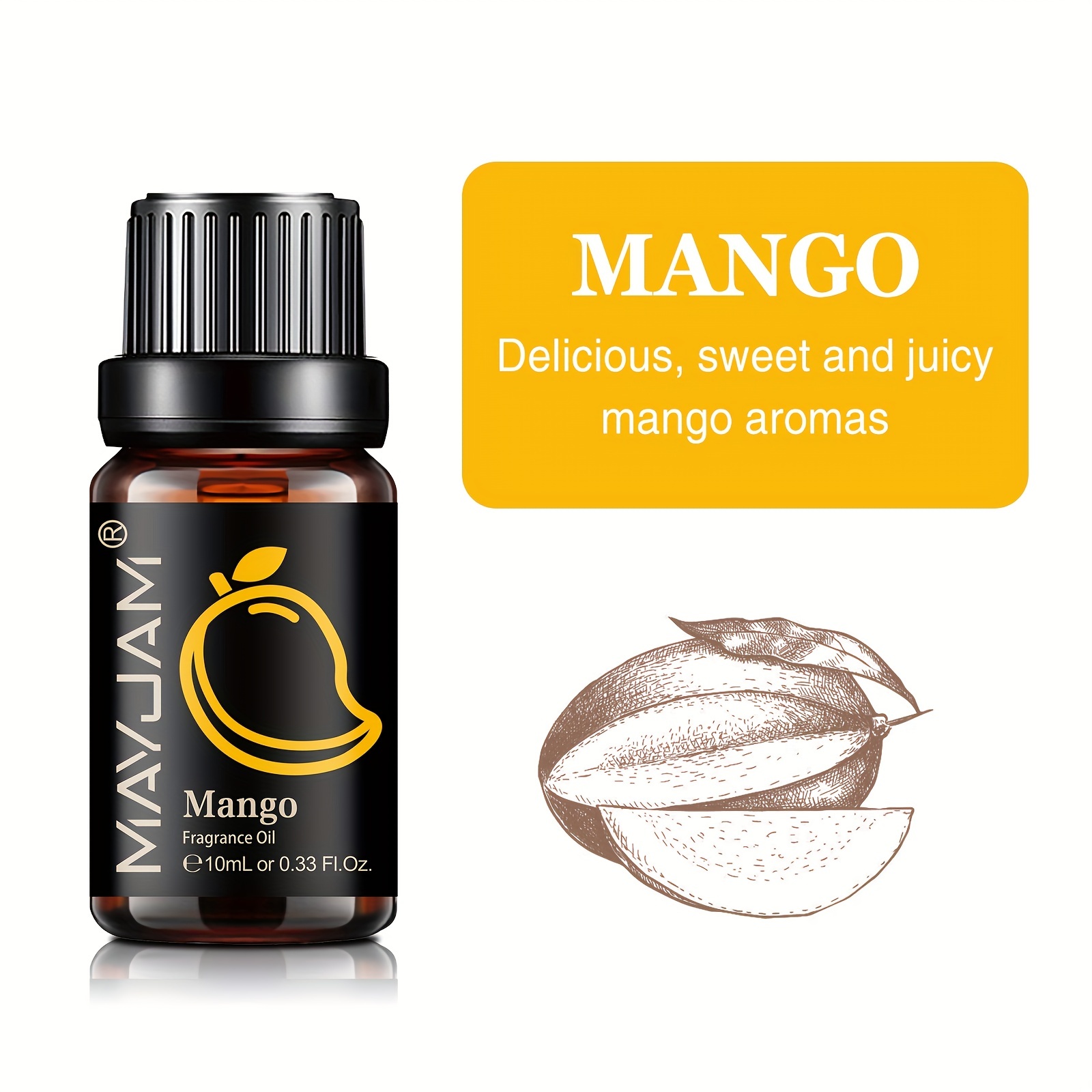Mayjam Mango Fragrance Oils /0.33fl.oz, Aroma Diffusing Fragrance Oil For  Candle Wax, Homemade Bath Salts, Humidifier Aromatherapy Relaxing - Temu