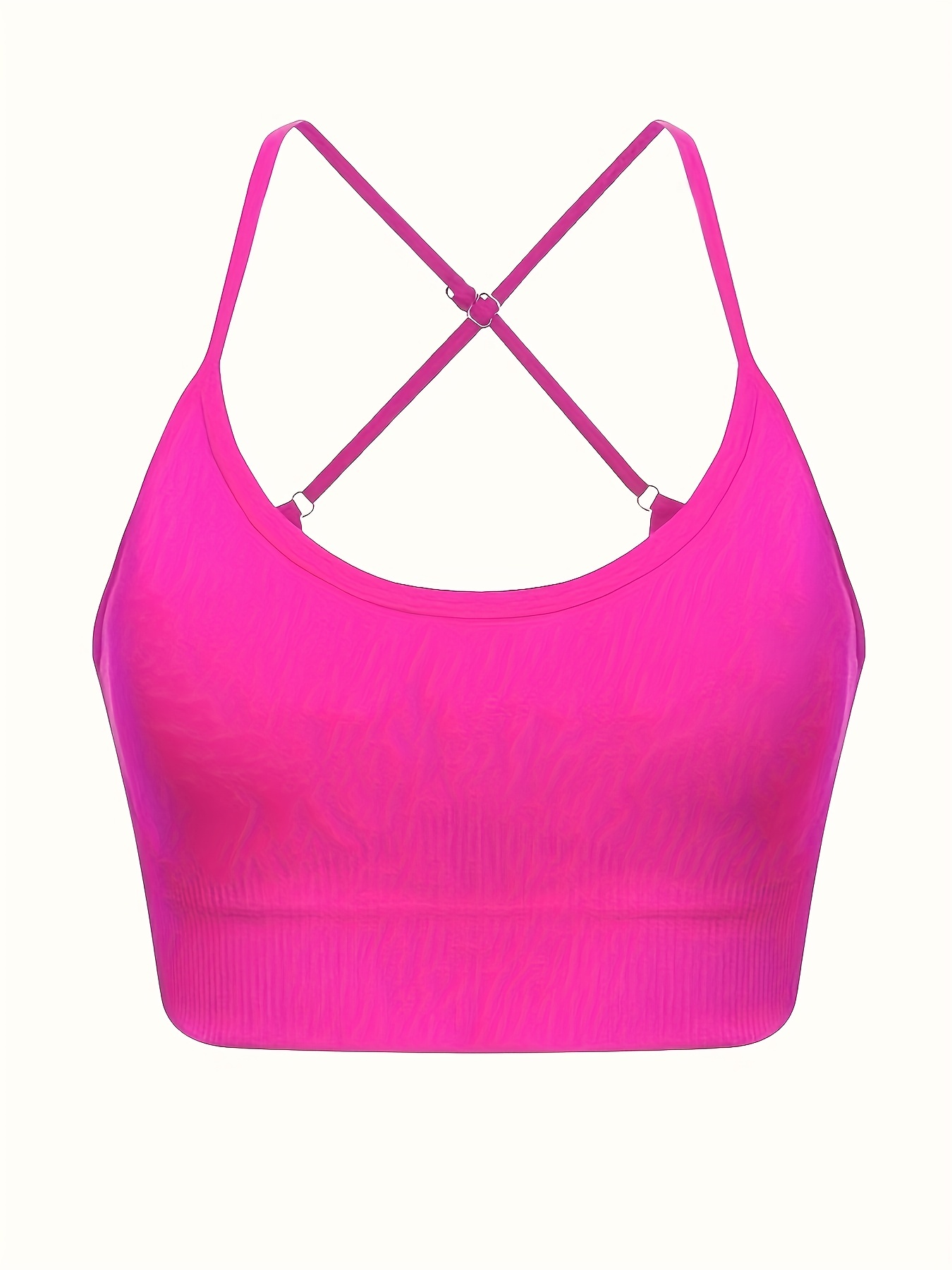 Shop Solid Seamless Vest with Scoop Neck and Criss-Cross Back Detail Online
