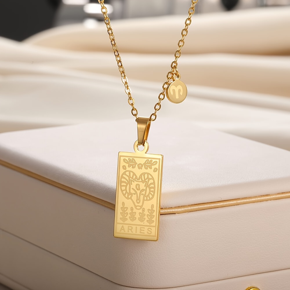 Twelve Constellations Necklace Womens Fashion Alloy Clavicle Chain Jewelry Nhnz511614