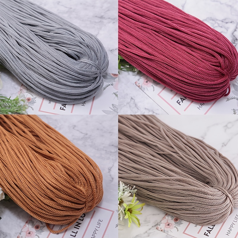 Fil à tricoter, ficelle de soie de corps léger, fil de soie glacée, fil  creux tricoté à la main pour le bricolage, sac à crochet, coussin de  chapeau d'été (couleur : orange) 