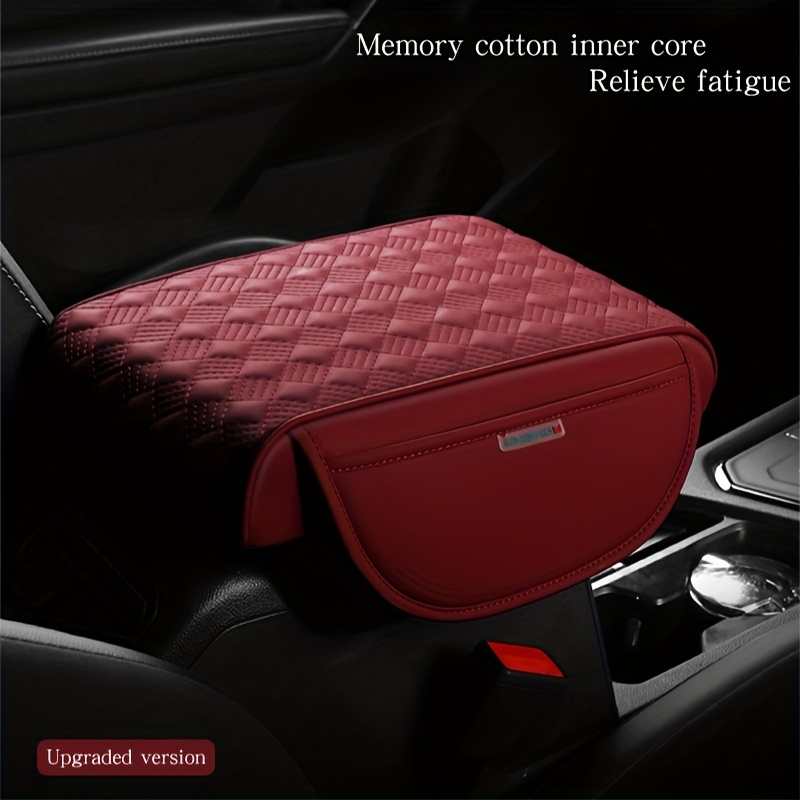 Universal Car Armrest Box Pad Pu Leather Center Console Arm - Temu