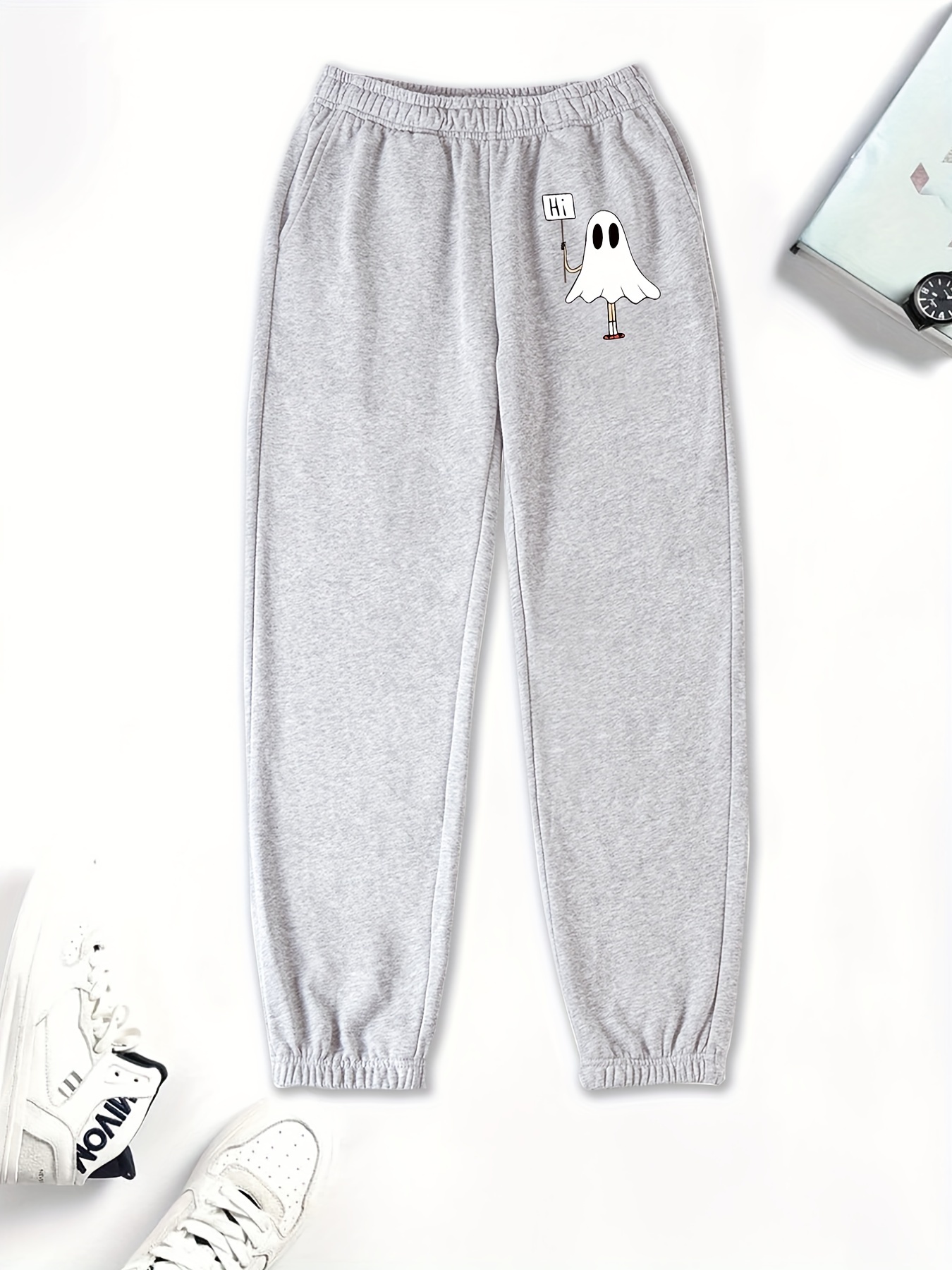  HCNTES Sweat Pants for Women Light Pink Sweatpants Halloween  Sweatpants for Women High Waisted Ghost Graphic Print Cute Joggers Teen  Girls Drawstring Lounge Bottoms : Clothing, Shoes & Jewelry