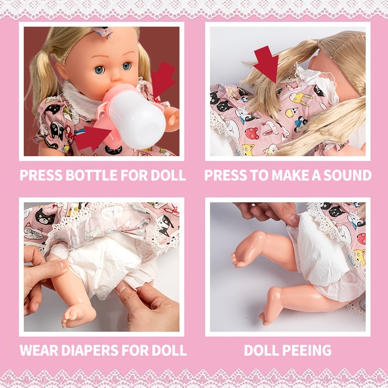 Adorable 16 Soft Body Baby Doll with Feeding Kit - Perfect Gift for 3+ Year  Old Kids!