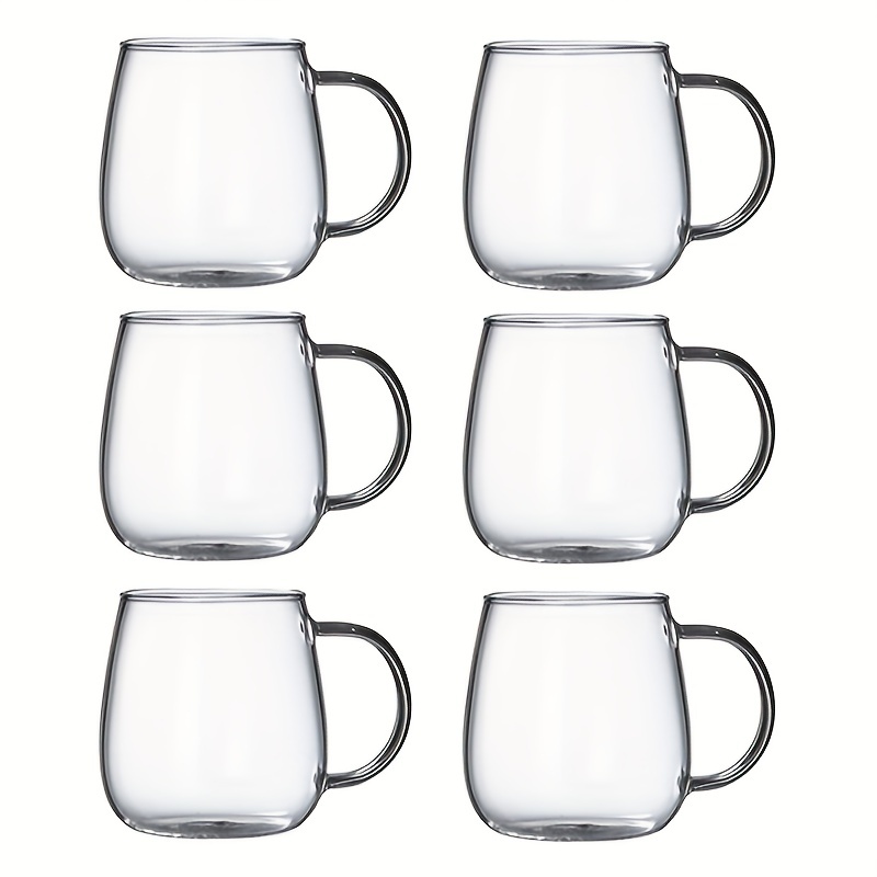 450ml Tumbler Water Glass Transparent Glass Coffee Mug With Handle