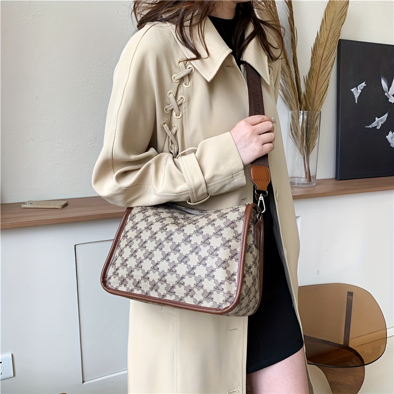 Luxury Crocodile Pattern Handbag, Retro Genuine Leather Purse, Women's  Classic Boston Bag & Shoulder Bag - Temu