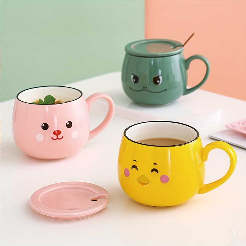 Funny Green Frog Mug Ceramics Mug Cute Kids Cartoon Cup Creativity Milk Cup  350ml Coffee Cup