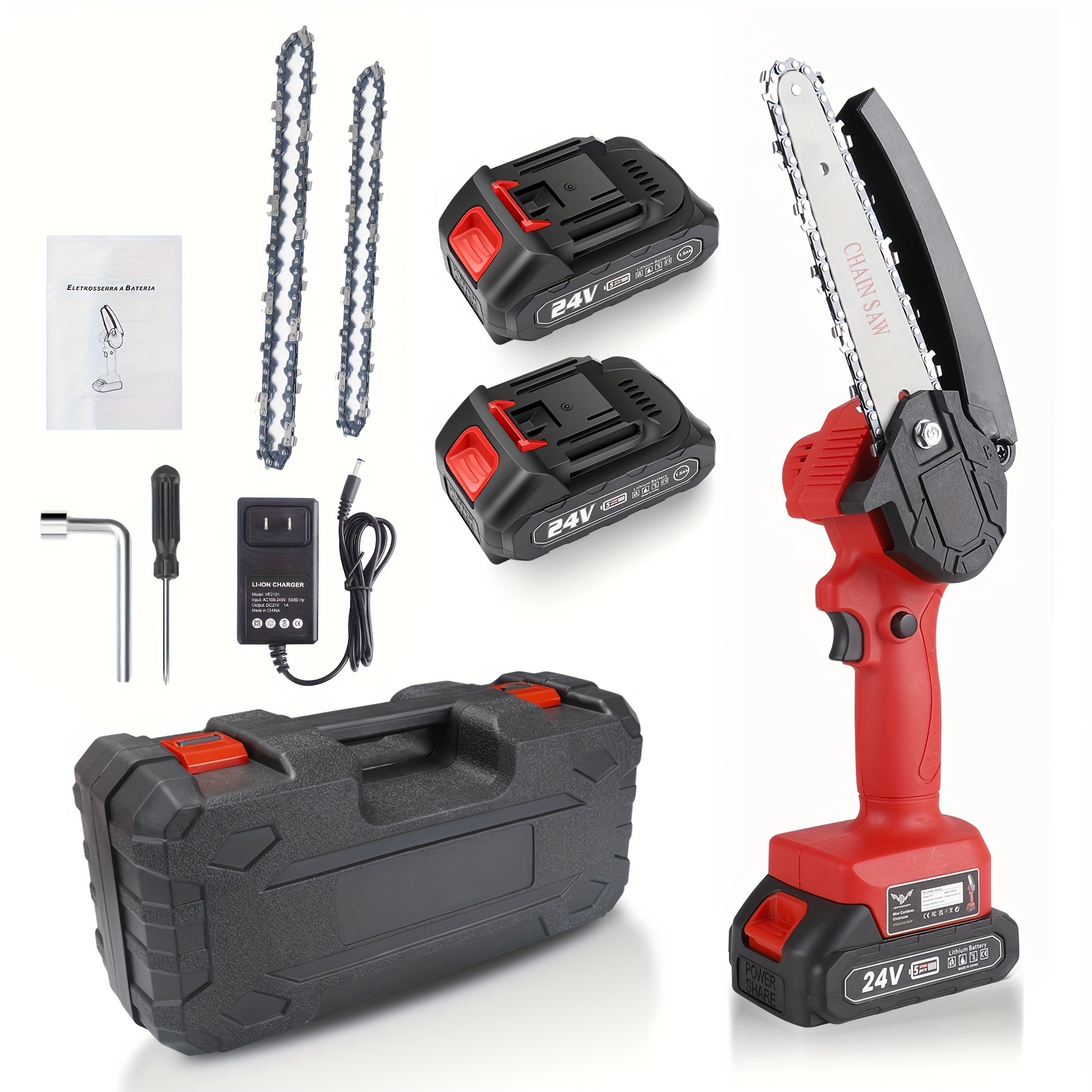 Mini Cordless Chainsaw Kit Upgraded (about ) One handed - Temu