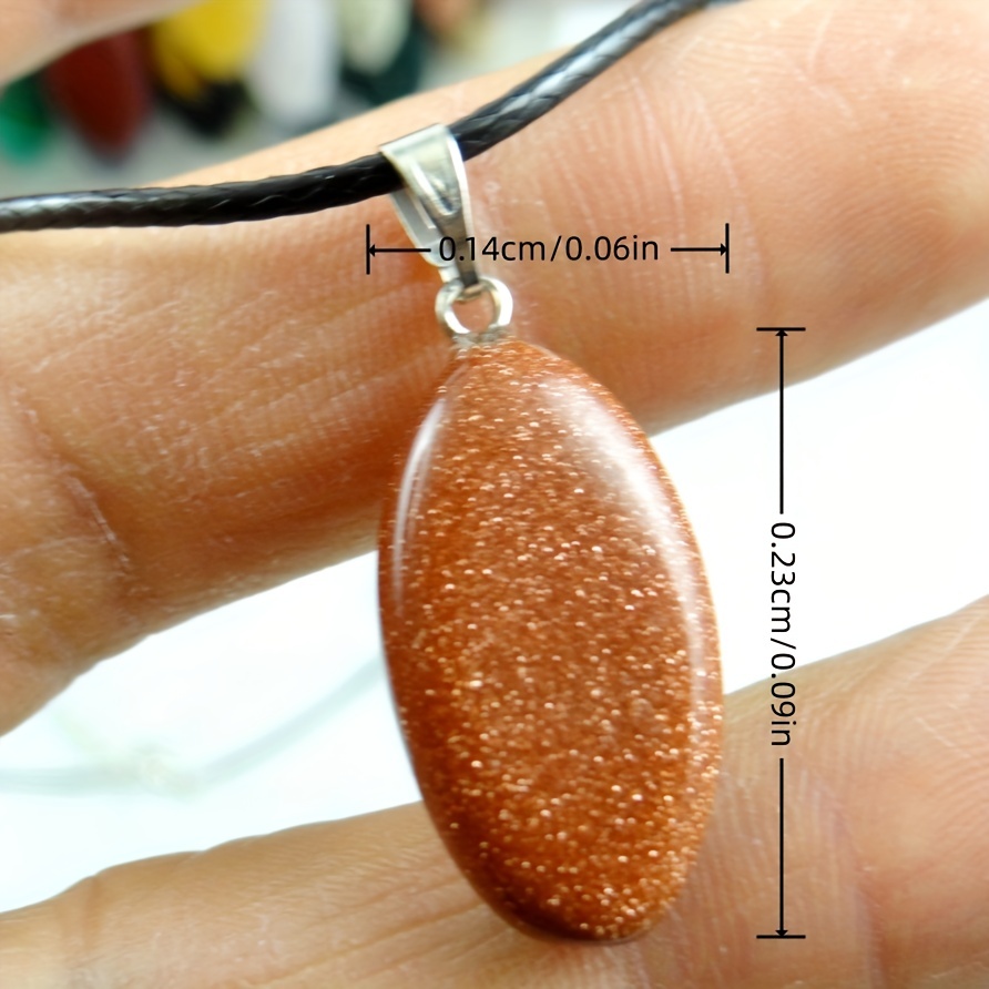 1pc Copper Irregular White Crystal Natural Stone Necklace, Fashion Crystal  Pendant Necklace For Men