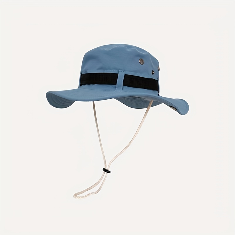 Drawstring Bucket Hat - Blue