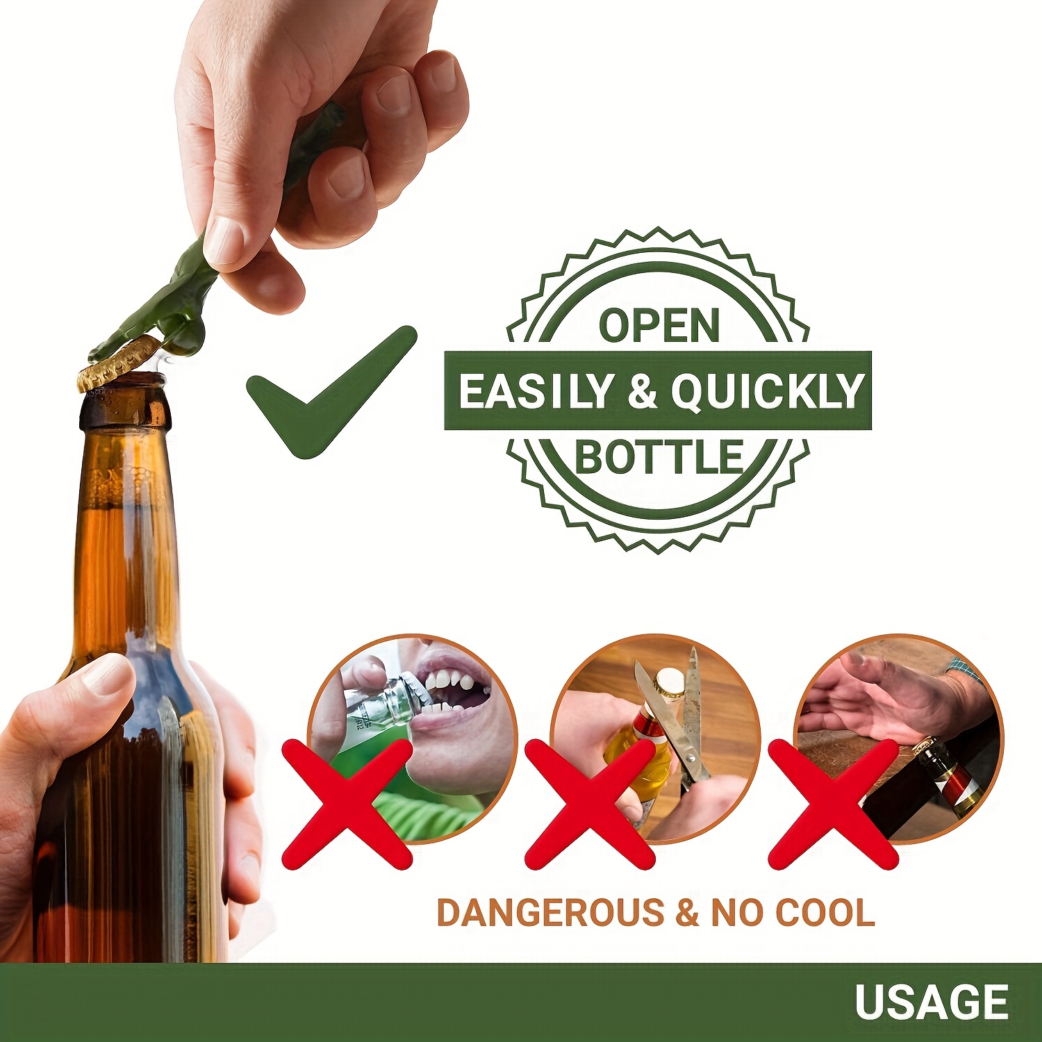 Beer Can Bottle Opener - Topless Drink Bottle Opener - Beer Bar Supporting  Tool