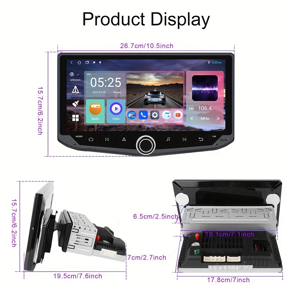 1din Car Stereo 2+ Carplay Android Auto Android System Car - Temu