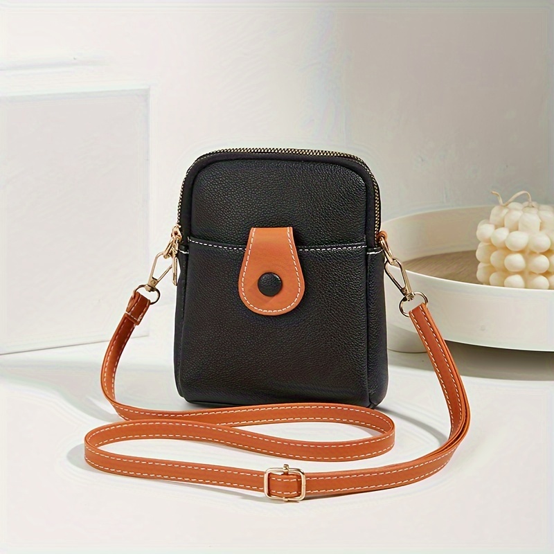 Black Fashionable Casual Crossbody Bag With Coin Purse For Women