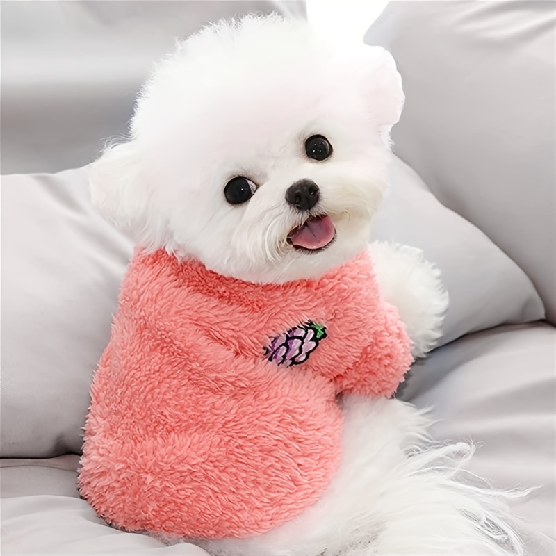 Pink Dog Sweater for Small Dog Girl Dog Clothes Dog Dress With 