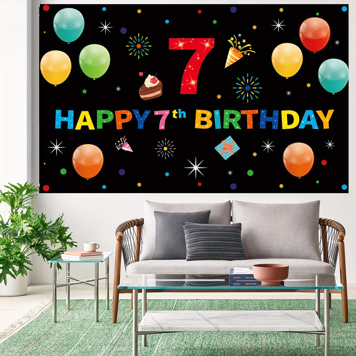 Pancarta de feliz cumpleaños, decoración colorida para exteriores, fiesta de  cumpleaños, pancartas c Ofspeizc CPB-US-DYP88-10