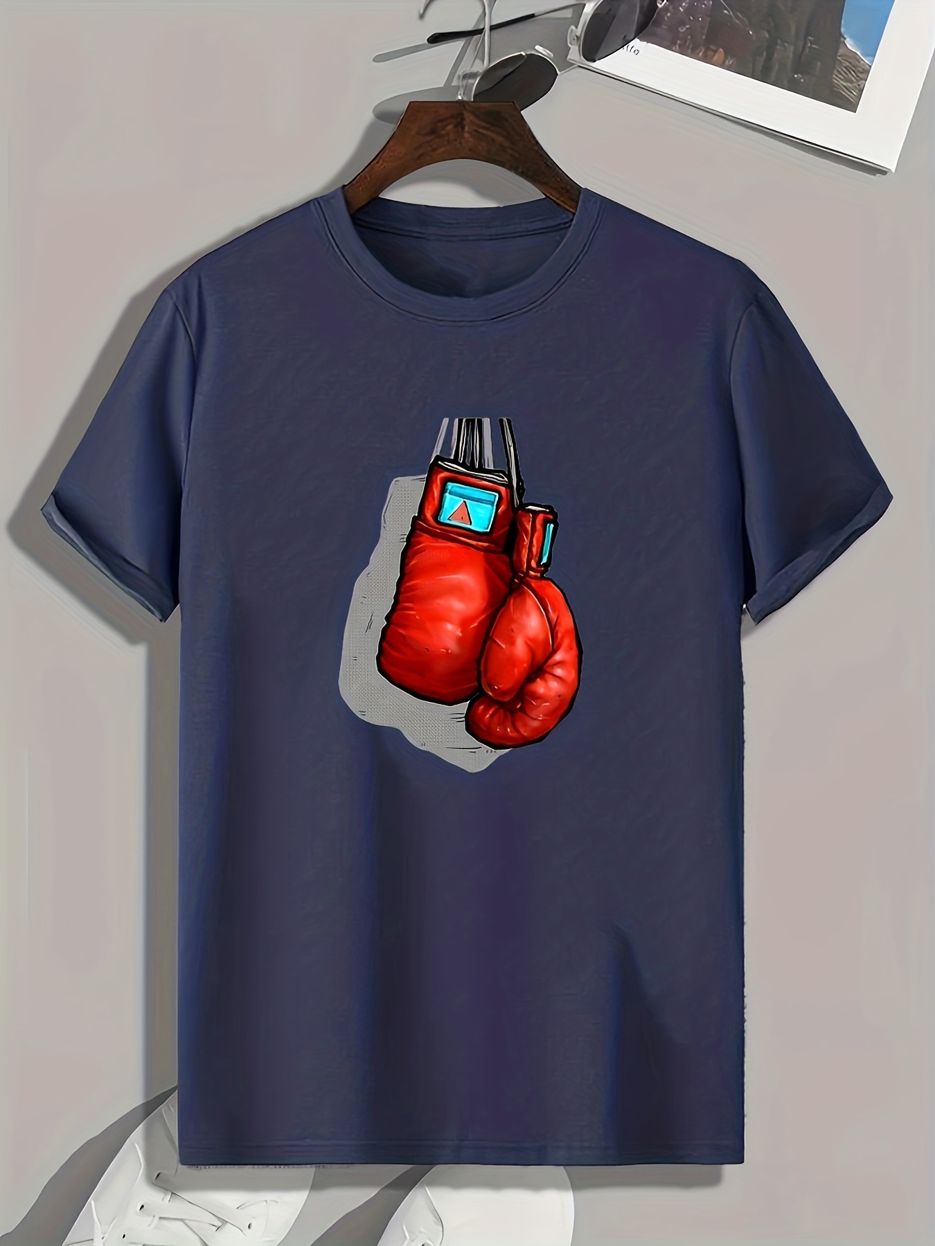 Estampado Guantes Boxeo Camiseta Gráfica Hombre Camisetas - Temu Chile