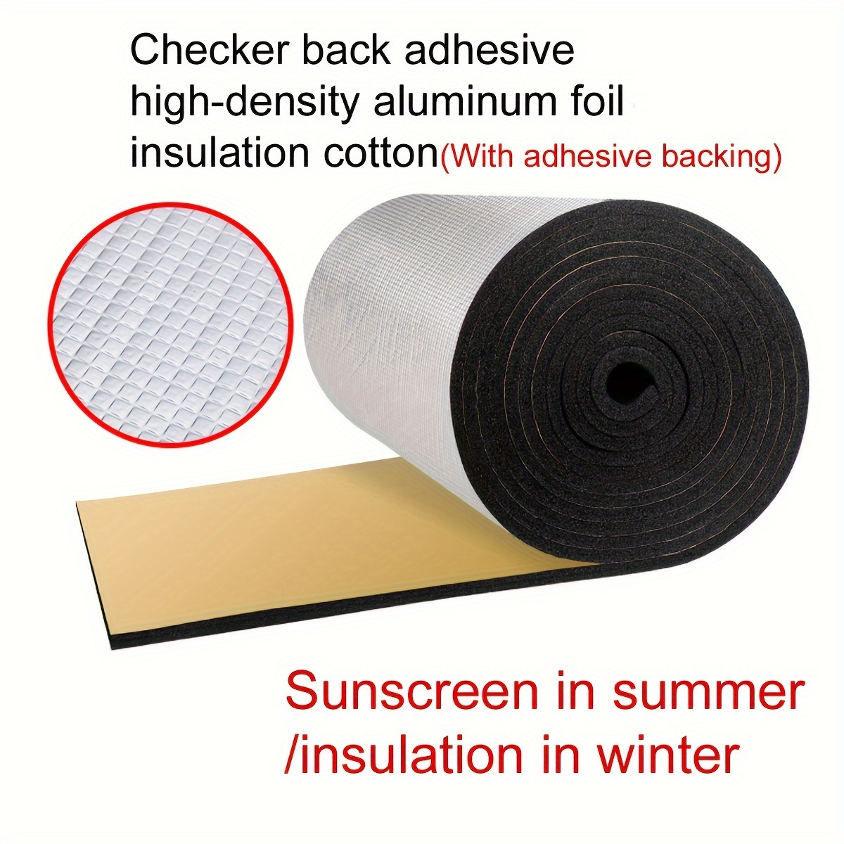 Self-Adhesive Insulating Mats,Anti-Freezing Insulation Cotton,Heat Barrier  Mat,Aluminum Foil Foam Thermal Insulation Cotton,For Use In