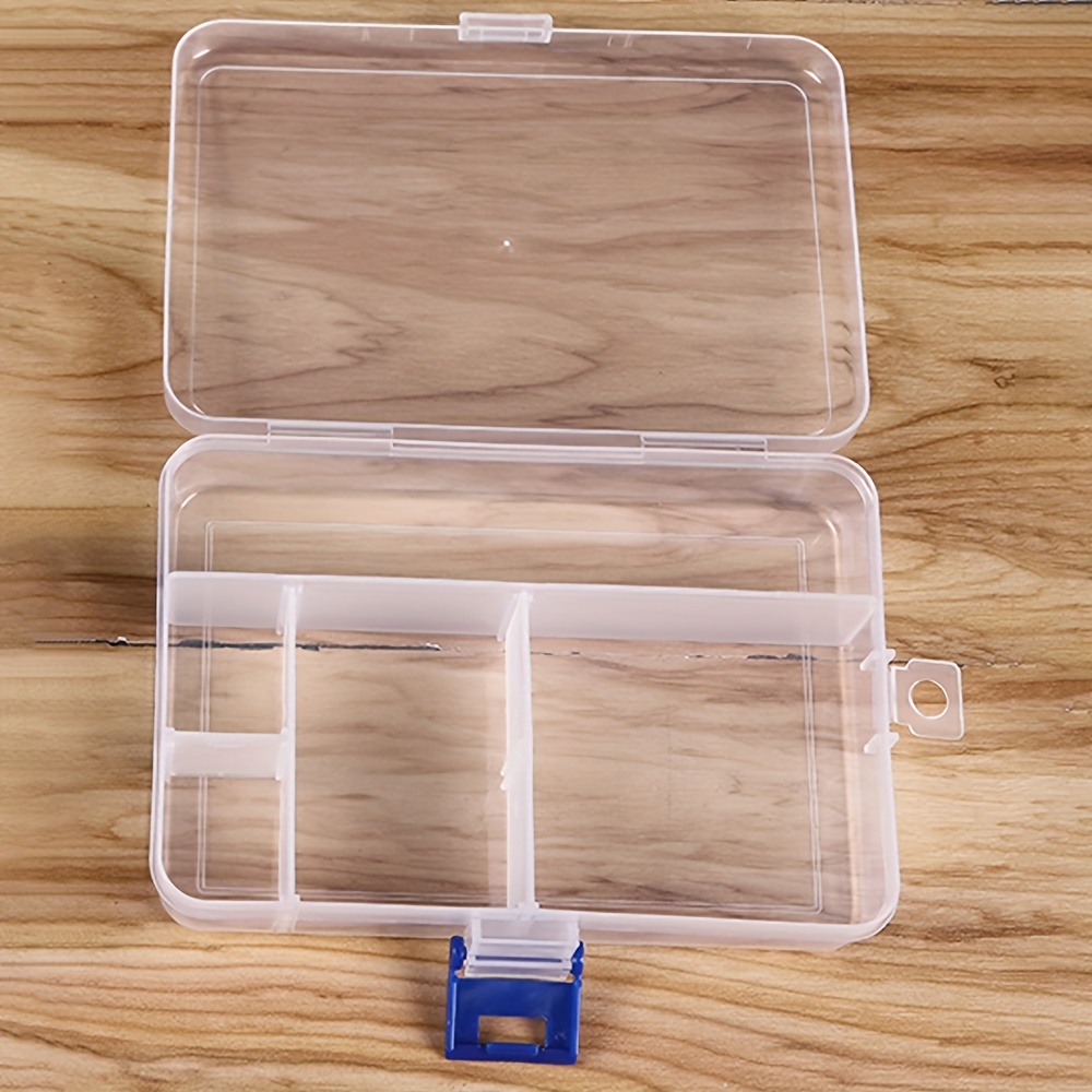 1pc Transparent Detachable Storage Box, 5 Grids Clear Storage Case With  Lid, Jewelry Organizer, Portable Storage Container For Beads Diy Crafts  Nail A