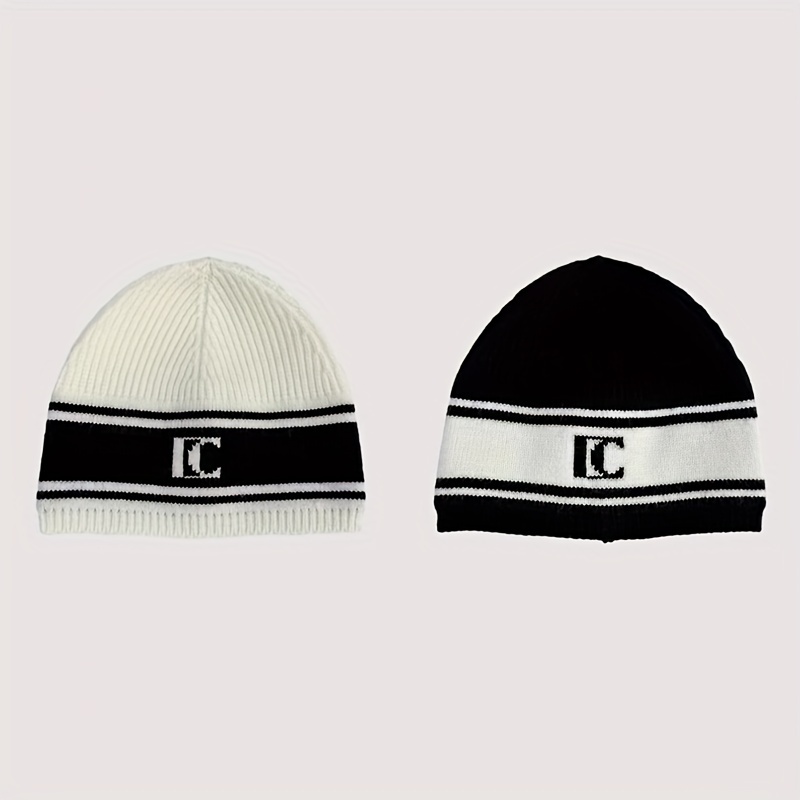 Xxx Embroidery Striped Beanies Candy Color Basic Beanie Trendy Skull Unisex  Couple Knit Hats Lightweight Warm Ski Hat For Women & Men - Temu