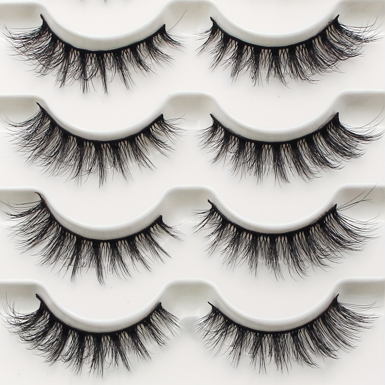 

5 Pairs Soft And Fluffy 3d Curling False Eyelashes For Women And Girls - Natural Look Extensions For A Long-lasting And Enhanced Eye Look