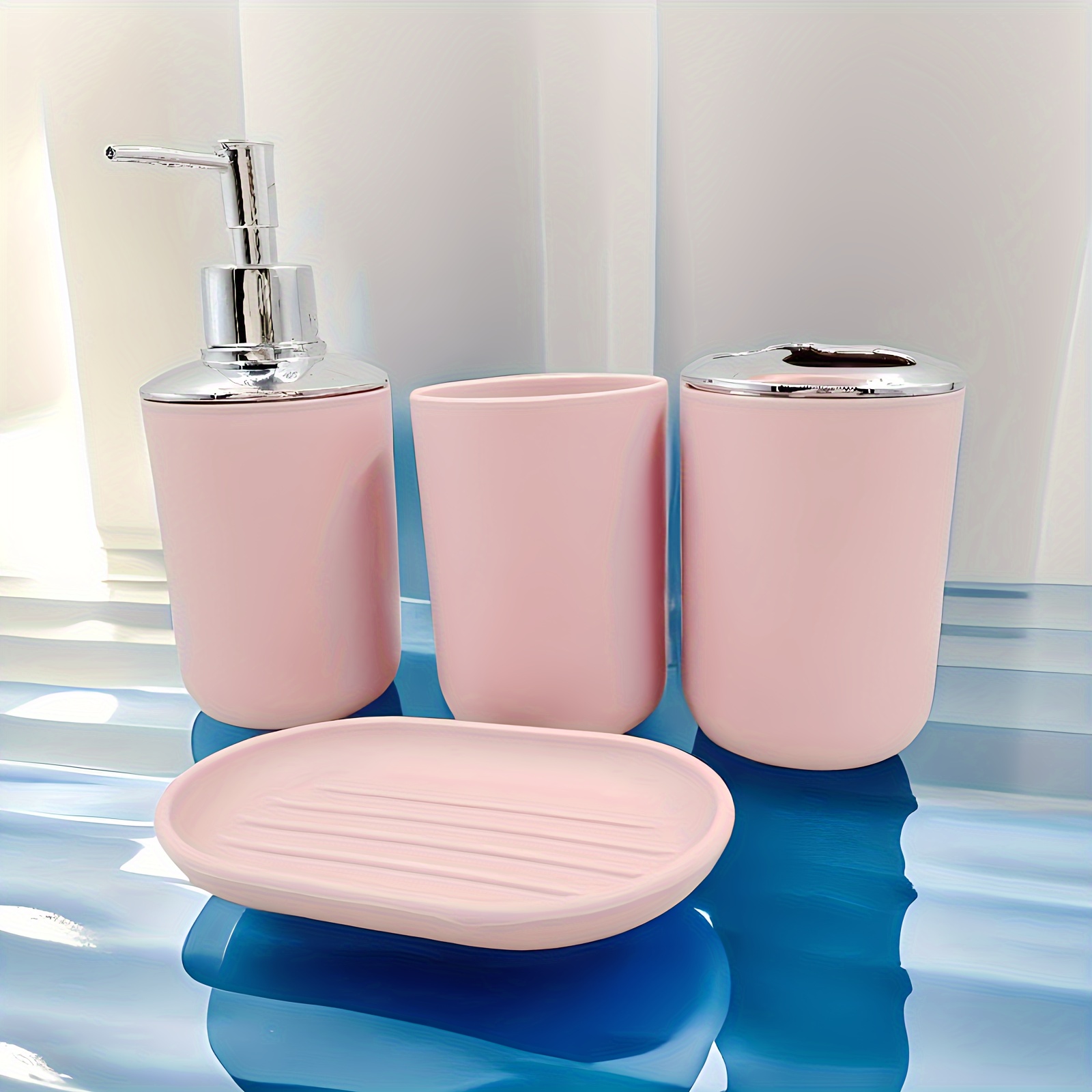 Complete Bathroom Accessory Set Includes Lotion Dispenser - Temu