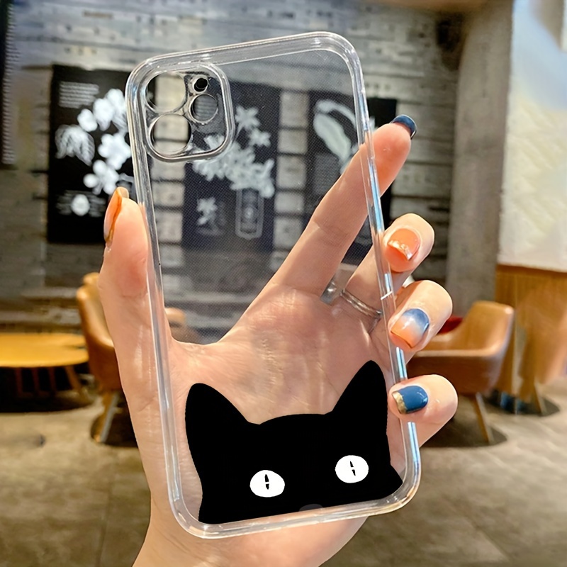 Middle Cute Fingers Cat Phone Case Cover for iPhone 15 14 13 12 11 Pro Max  7 8 Plus XR XS X 13 Mini Silicone Fundas Shell Capas