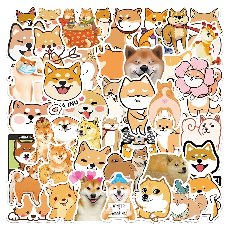 Kawaii 3D Shiba Inu Puffy Stickers Scrapbooking Diy Journal