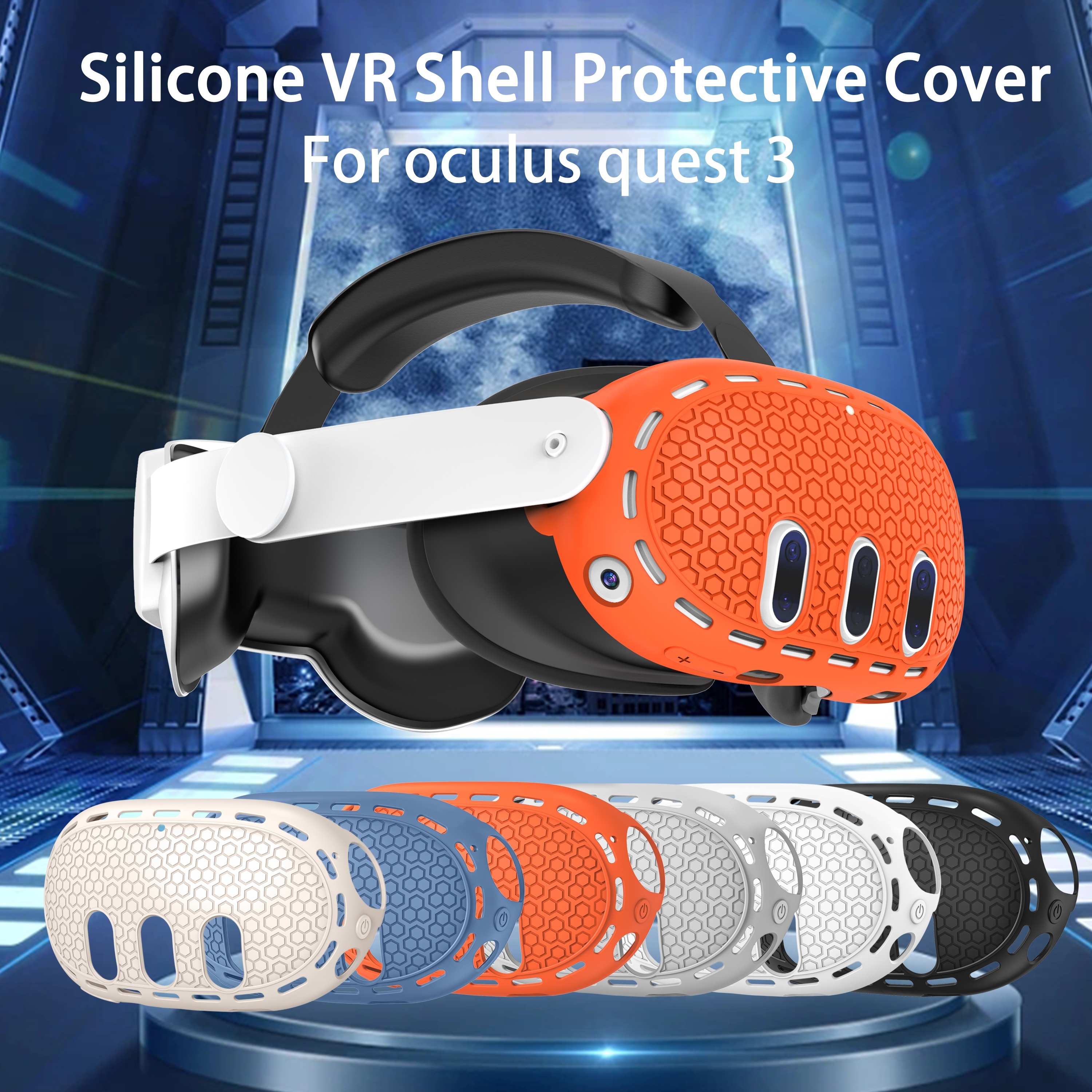 Design Silicone Vr Shell Protective Cover Compatible Oculus - Temu
