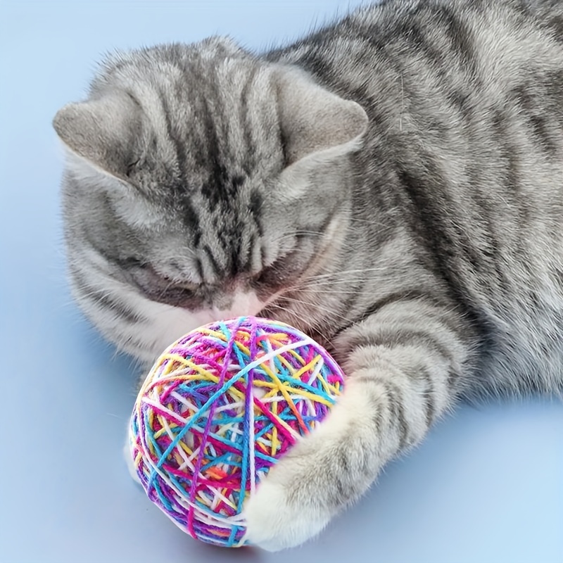 Pet Cat Toys Self Entertaining Chew And Teaser Cats Toy Balls Wool Balls  Cat Supplies Fidget Toy For Cats Accessories - Temu