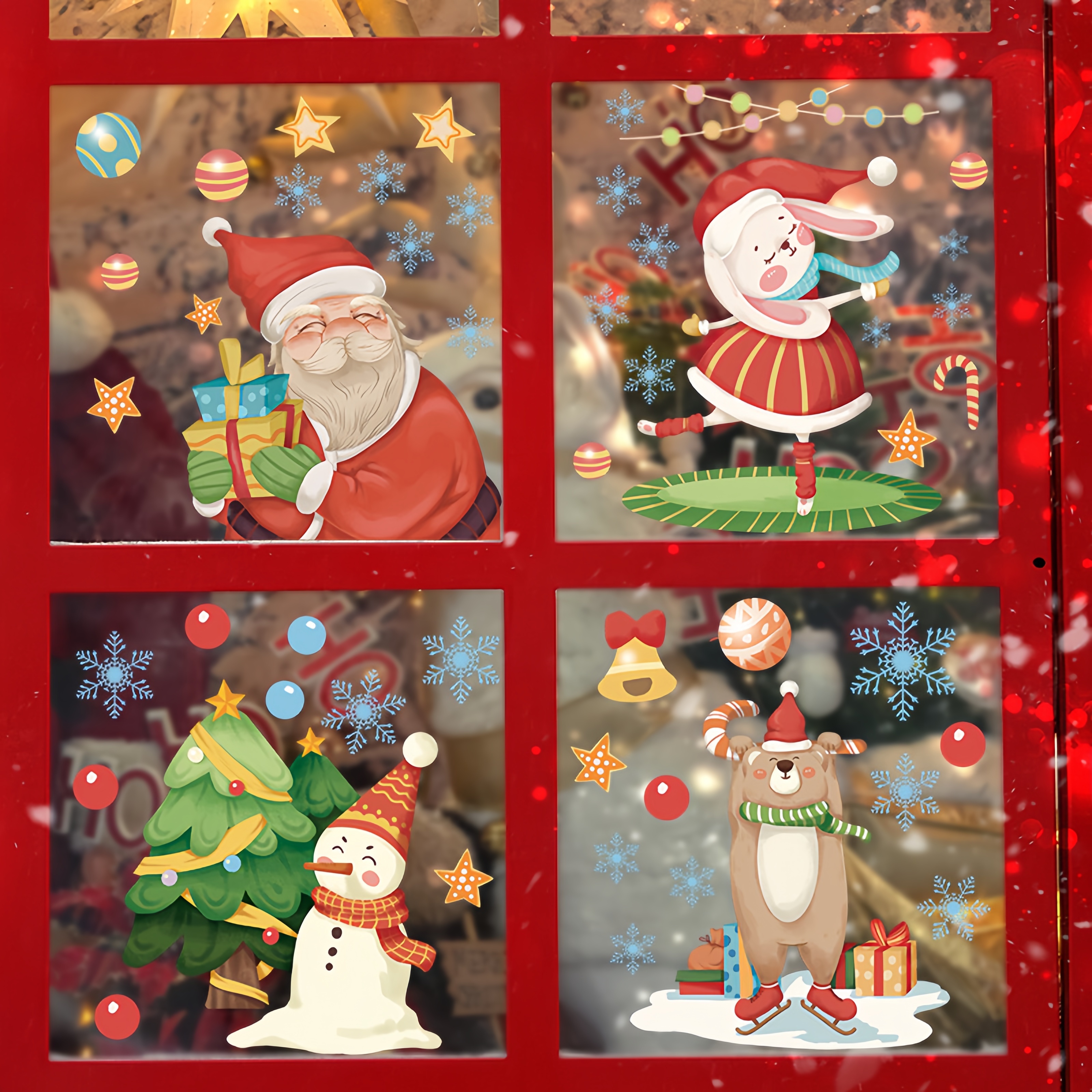 Christmas Tree Santa Claus Christmas Snowflake Reindeer - Temu