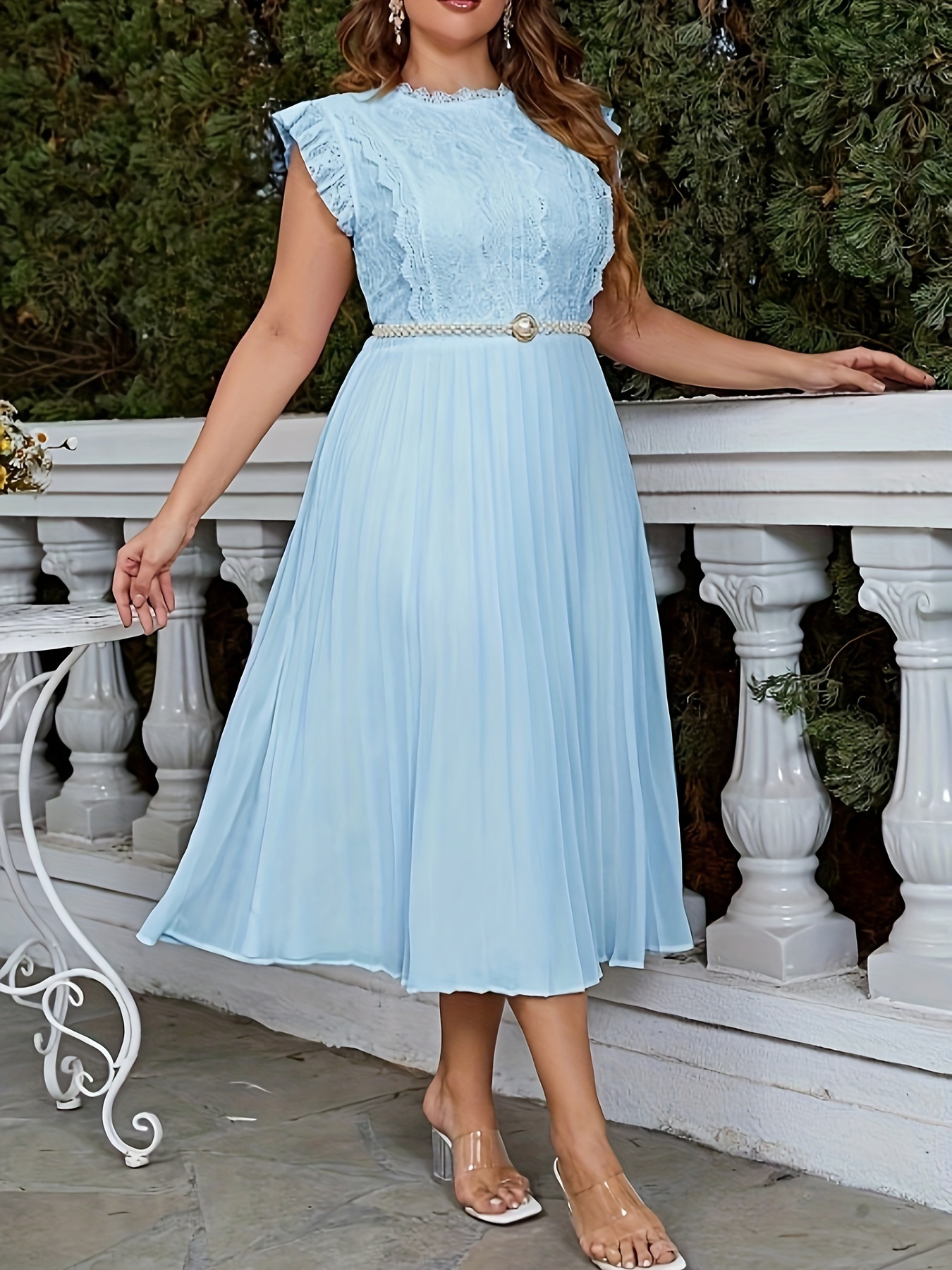 Baby blue plus on sale size bridesmaid dresses