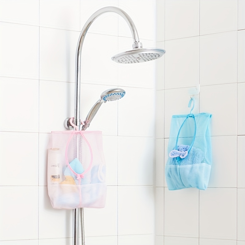 Bathroom Caddy Bag Shower Organizer Hanging Mesh Bag Kids Toy Organizer 