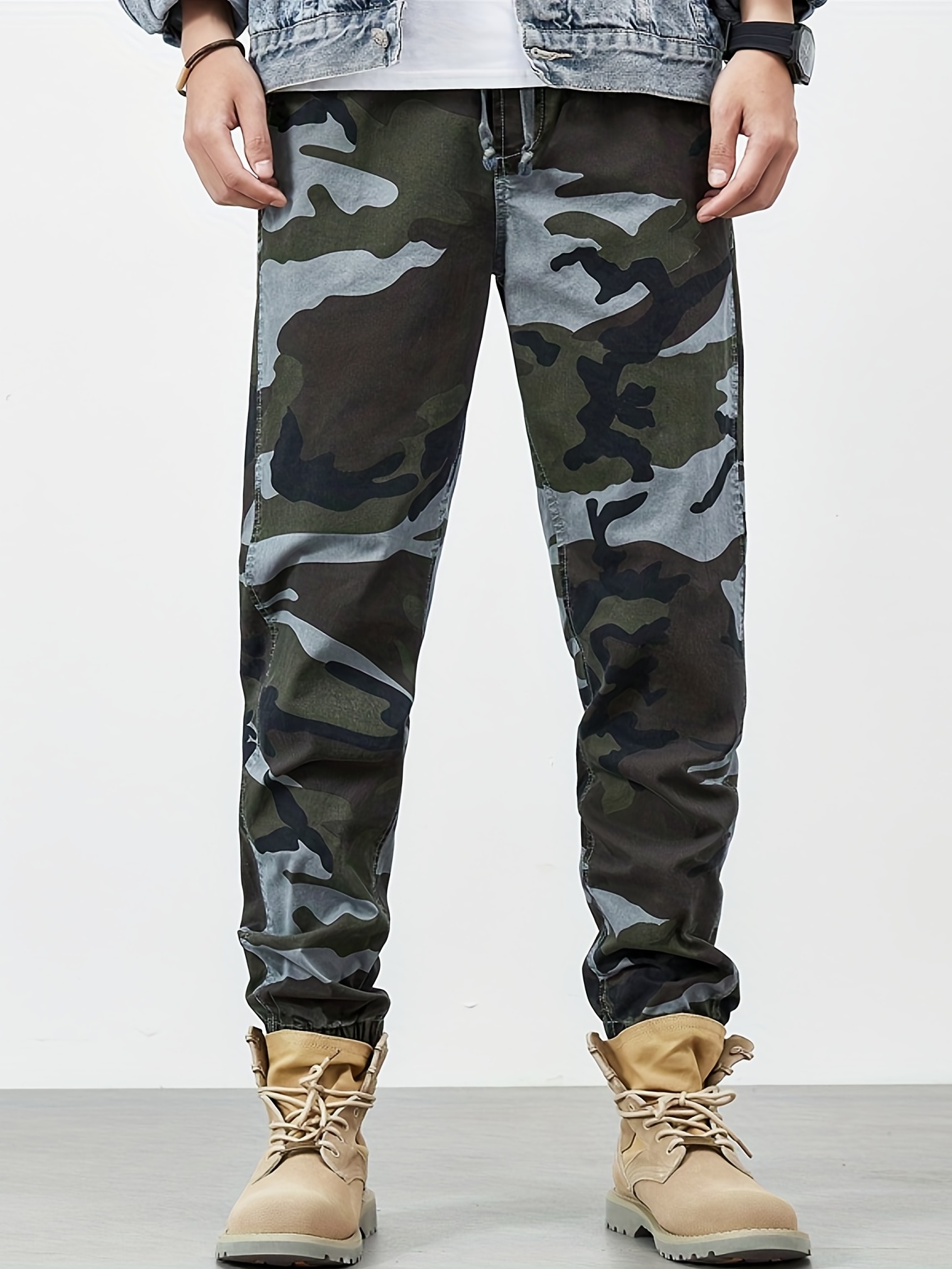Akarmy Digital Desert Camo Pants, Men's Outdoor Sports Multi-pocket Loose  Cargo Pants - Temu
