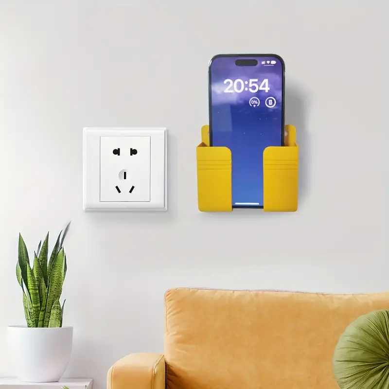 Wall Mount Phone Holder Adhesive Punch Free Remote Control - Temu