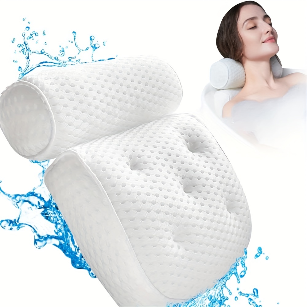  Luxury Bath Pillow for Tub - Non-Slip and Extra-Thick, Head,  Neck, Shoulder and Back Support. Soft and Large Comfort Bathtub Pillow  Cushion Headrest for Relaxation - Fits Any Tub Made of
