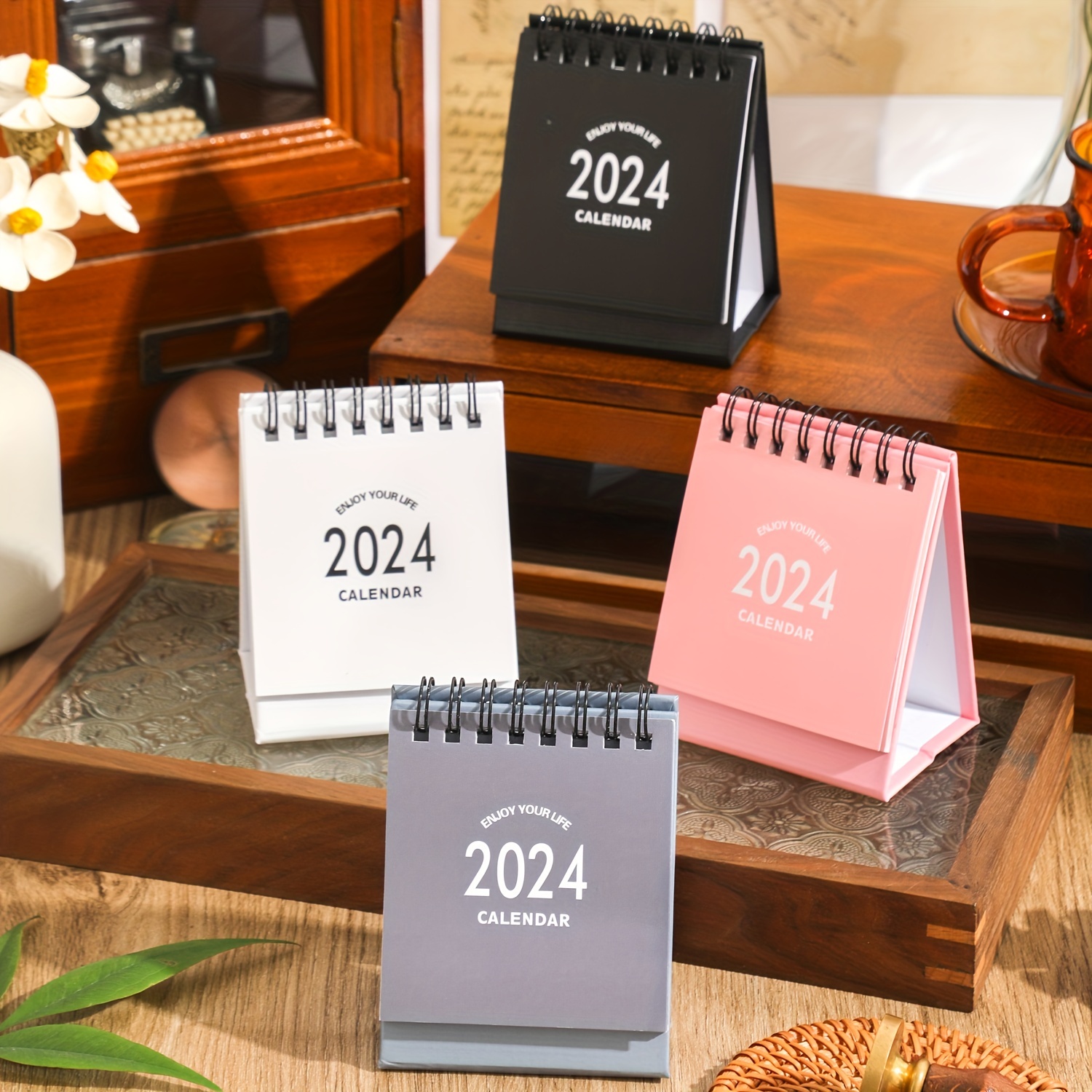 2023-2024 Wooden Desk Calendar, Gifts for Coworkers, Office