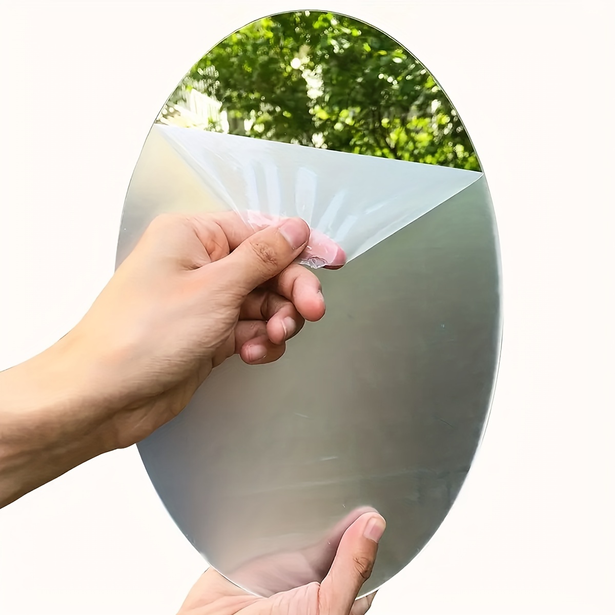 Paquete de 4 espejos acrílicos autoadhesivos azulejos de espejo de 8 x 8  pulgadas hojas de espejo de plástico flexible adhesivos de pared espejo –  Yaxa Store