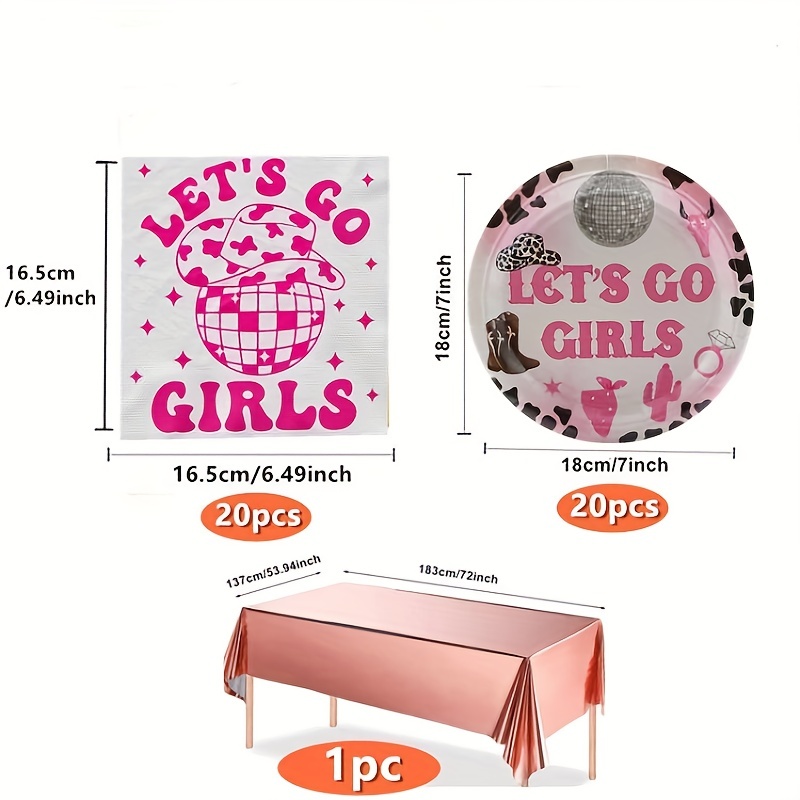 Let's Go Girls Party Cowgirl Paper Plates Dessert Plates