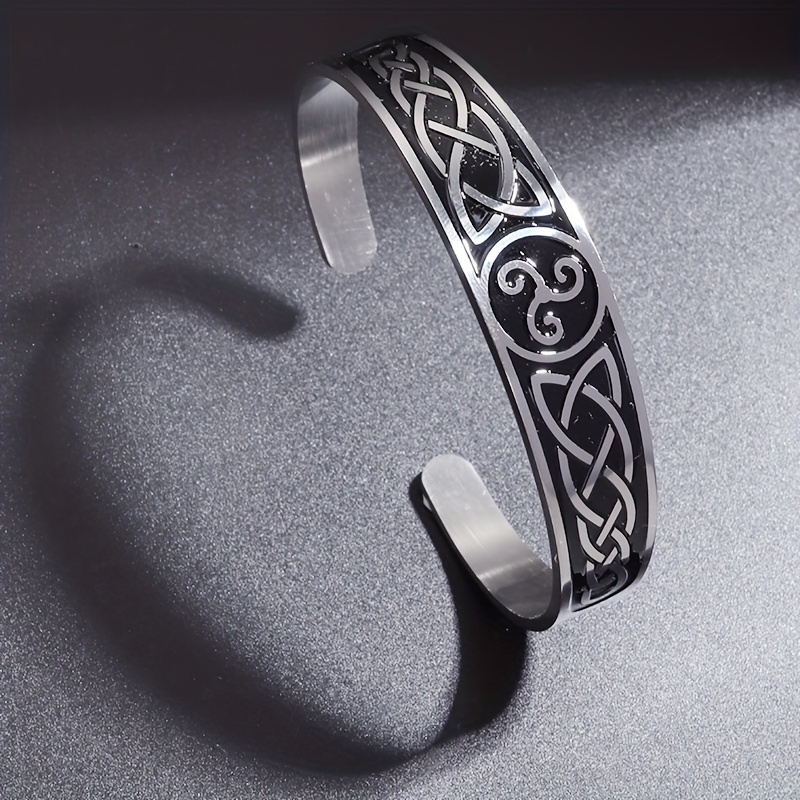 Stainless Steel Bracelet With Virgin Mary Embossed Pattern, Lucky Jewelry  For Men Women - Temu