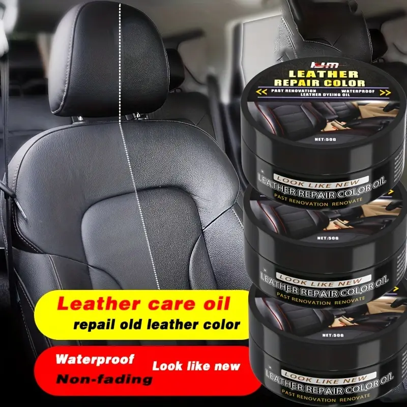 Restore Car Seats black Faux Leather Repair Color Gel Bag - Temu Italy