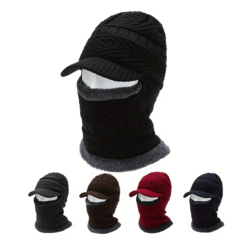 2pcs Set Cappelli Invernali Uomo - Cappello A Maglia Spesso Sciarpa Collo,  Antivento E Caldo Protezione Orecchie Persone Mezza Età E Anziani -  Gioielli E Accessori - Temu Italy