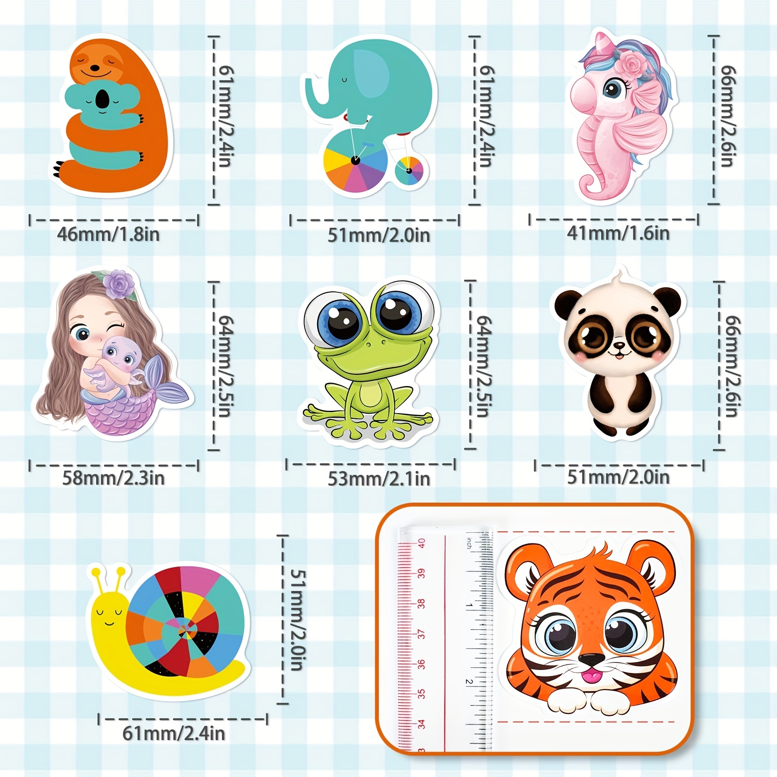 Cute animal Stickers, 220 Pcs/Pack Waterproof Cute Vinyl Aesthetic Vsco  Sticker