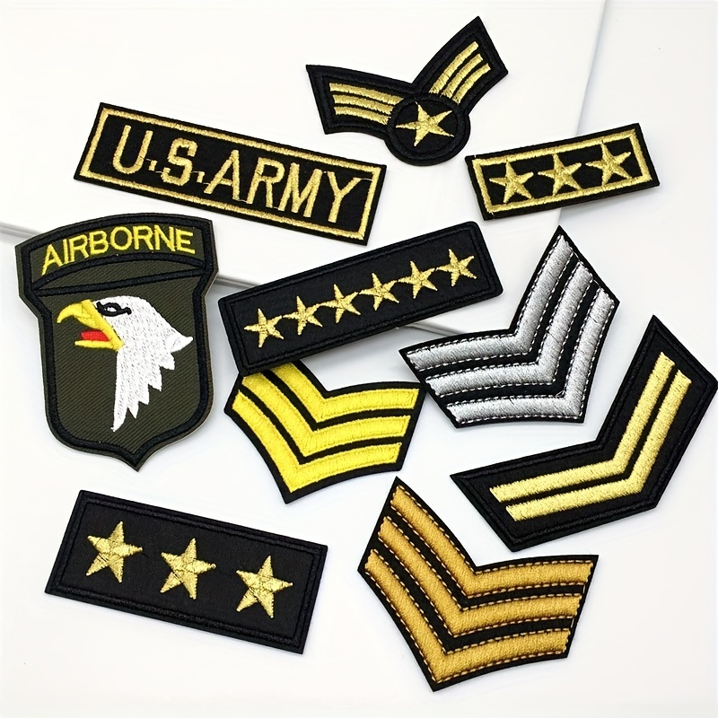 Lote de 60 parches surtidos de insignia de la unidad del ejército militar y  de la fuerza aérea de los Estados Unidos