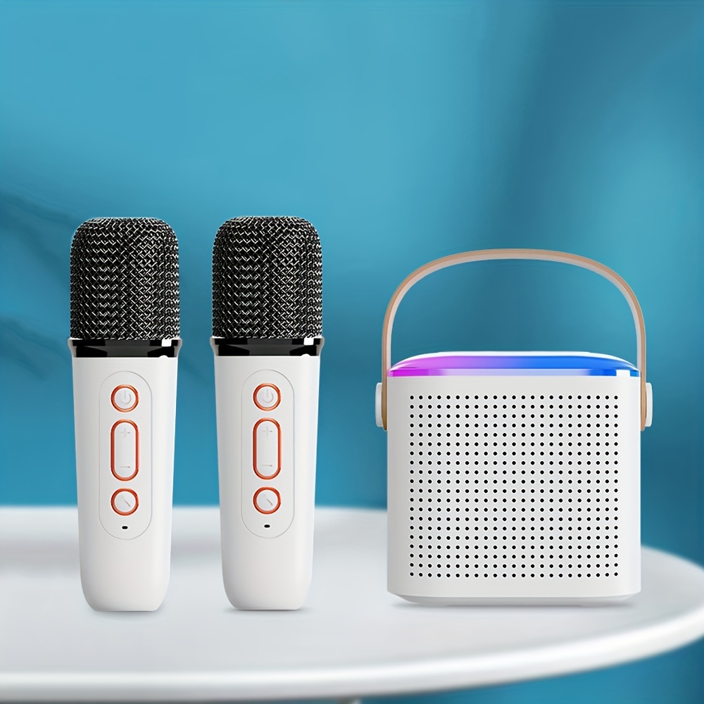 BONAOK Micrófono de karaoke inalámbrico con Bluetooth, 3 en 1, máquina  portátil de altavoz con micrófono