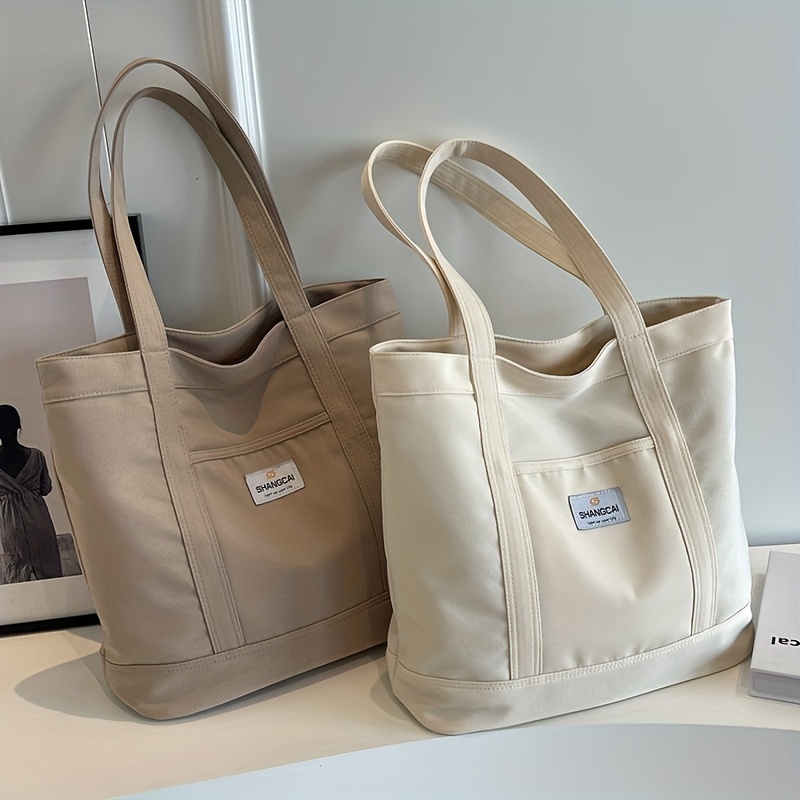 Simple Oxford Cloth Tote Bag Lightweight Travel Shoulder Bag - Temu
