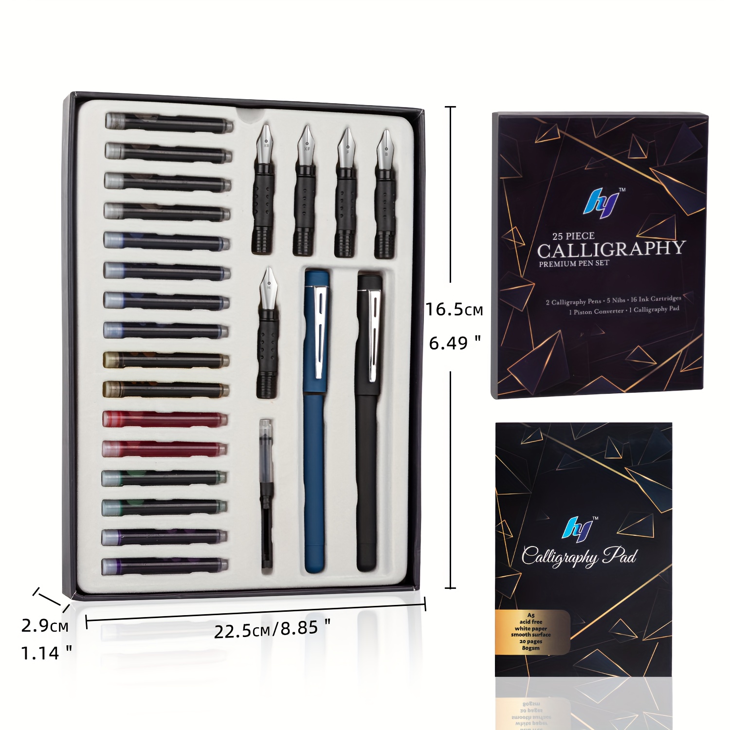Calligraphy Pen Set, Wooden pen and Glass pen with 5 extra nibs and in –  hhhouu, Caligraphy Pen Set