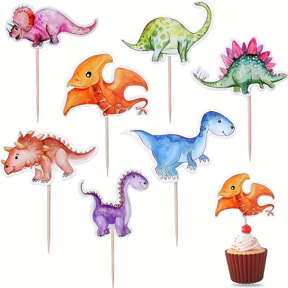 Dinosaur Party Cake Toppers (Set of 10) from Ellie's Party Supply